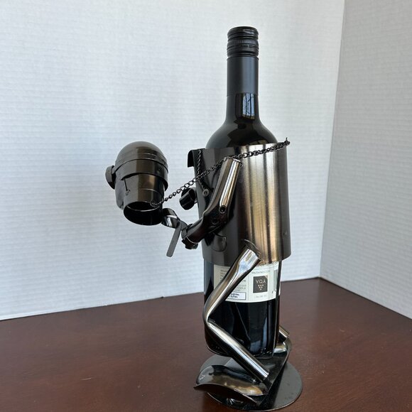 Pronto Innovations SNOWBOARDER Metal Wine Bottle Holder Caddy - Picture 10 of 11